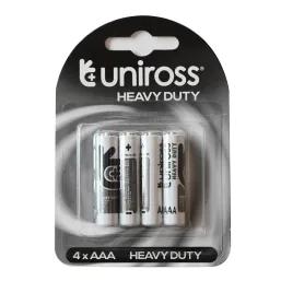Uniross Battery Heavy Duty Zinc Aaa 4 Pack