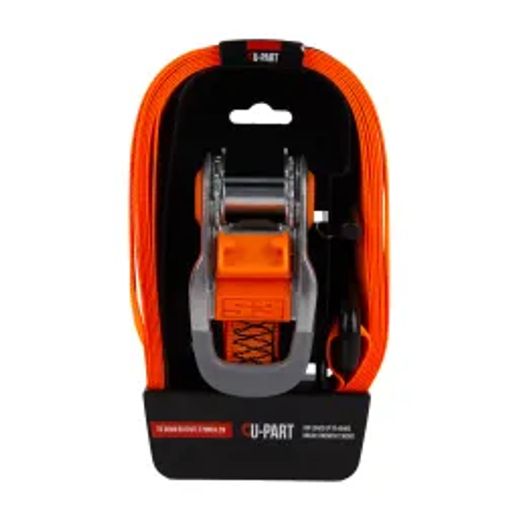 U-Part Tie Down Ratchet 1Pc + Hook 27Mmx4.2M 454Kg