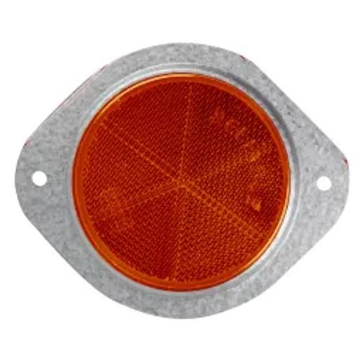 Round Reflector Amber 76Mm