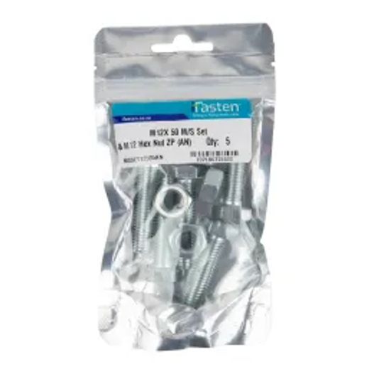 Ifasten Set Screw Ms And Nut Zp M12X50Mm 5 Pp
