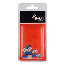 U-Part Terminal Blue Female Rec Push On 1.5-2.5Mm