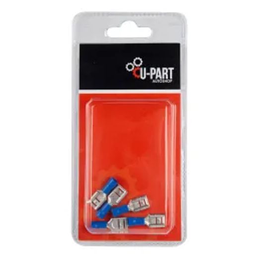 U-Part Terminal Blue Female Rec Push On 1.5-2.5Mm