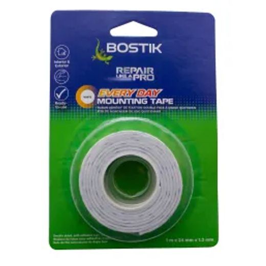 Bostik Mounting Tape Roll 1M X 24Mm X 1.2Mm