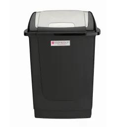 Contour Dust Bin Square 50L Black