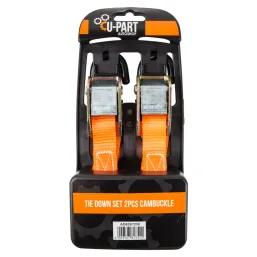 U-Part Tie Down Set Cambuckle 2 Pce
