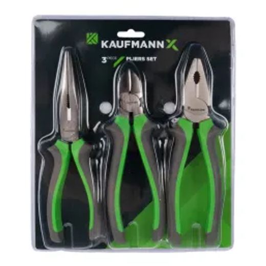 Kaufmann X Pliers 3 Piece Set Soft Handle