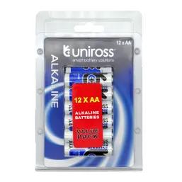 Uniross Battery Alkaline Aa 12 Pack