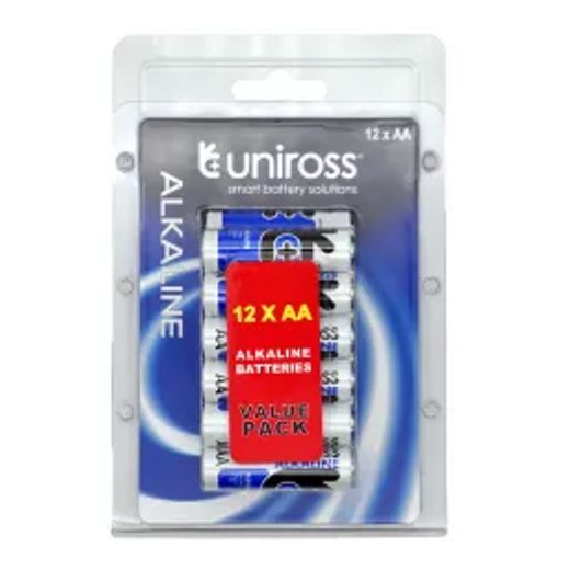 Uniross Battery Alkaline Aa 12 Pack