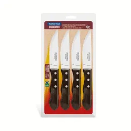 Tramontina Steak Knife Jumbo Set Brown 4Pc Boxed