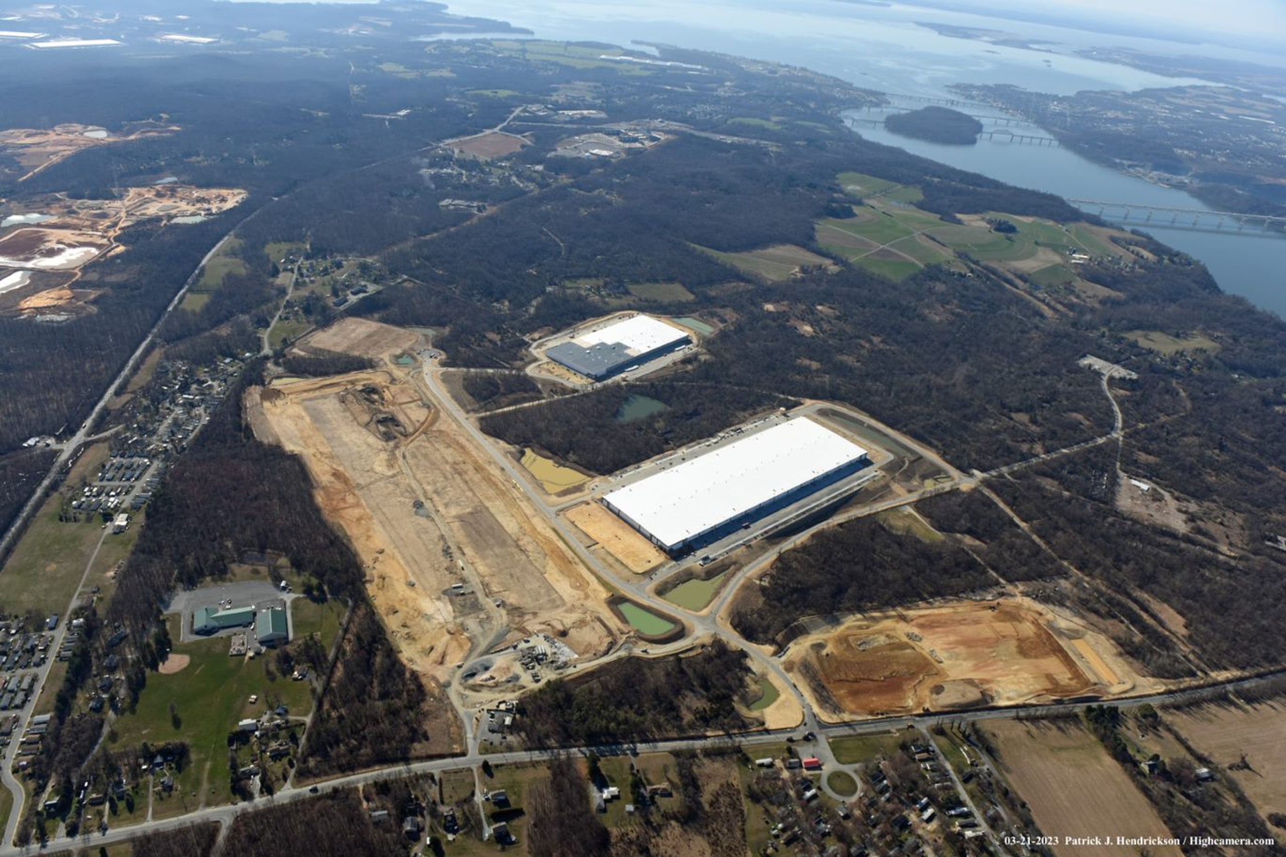Aerial View of Building Site