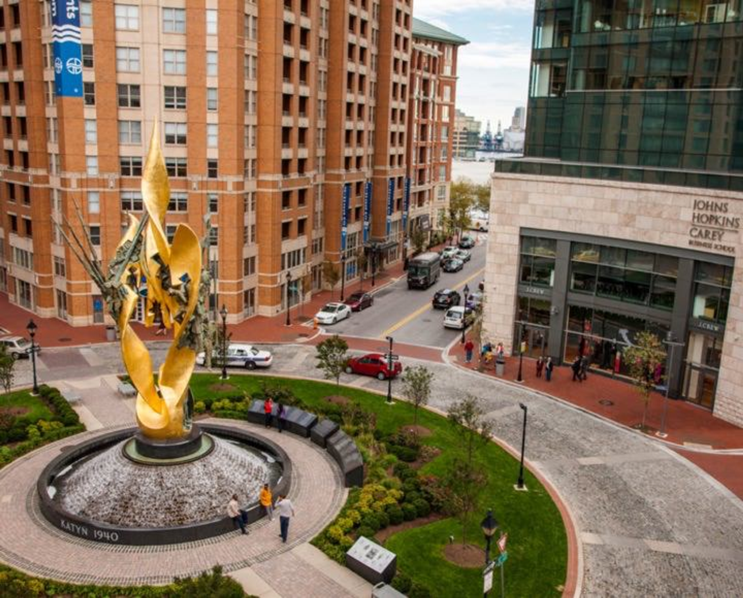 Roundabout in Downtown Baltimore, Maryland