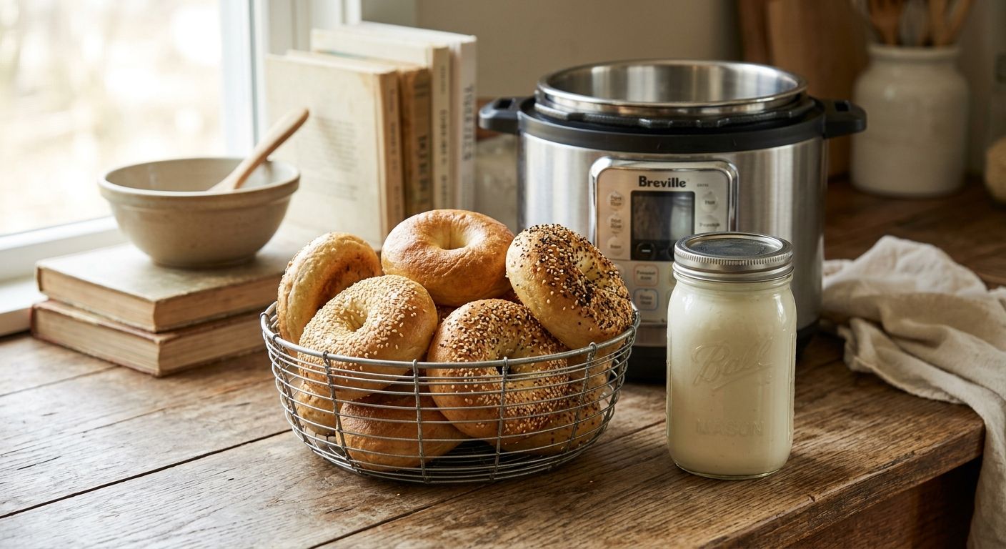Higher-Protein Greek Yogurt Bagels: How to Make Homemade Greek Yogurt in the Breville Fast Slow Go