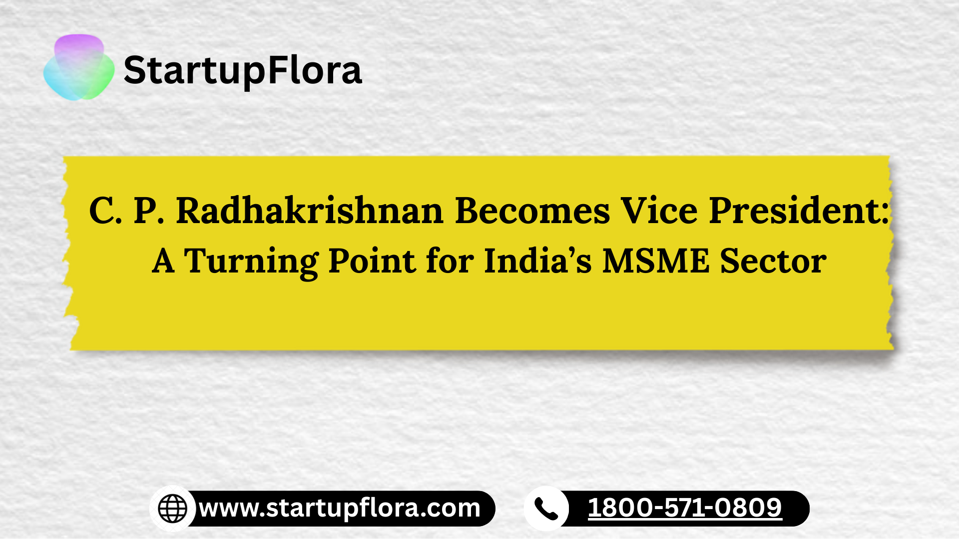 C. P. Radhakrishnan Becomes Vice President What It Means for India's MSME Sector