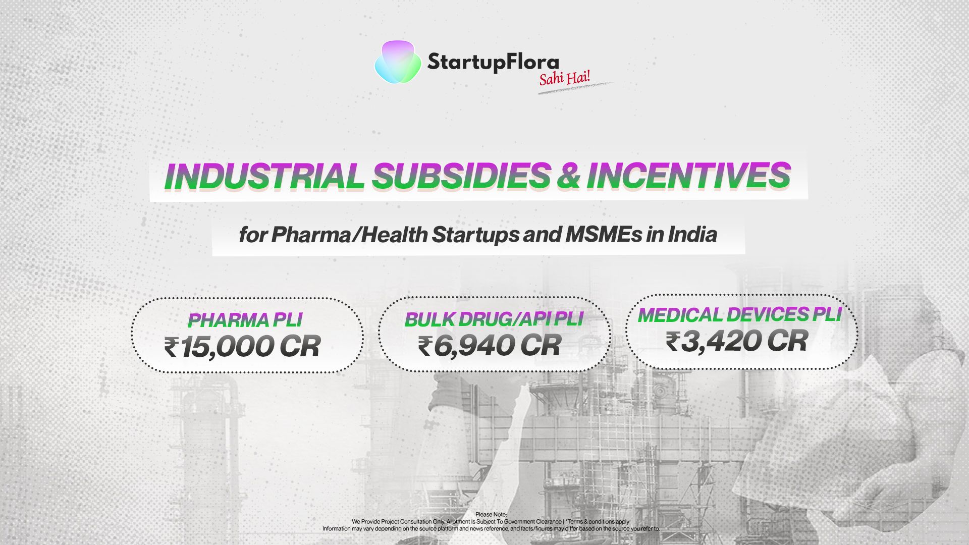 Industrial Subsidies & Incentives for Pharma/Health Startups and MSMEs in India