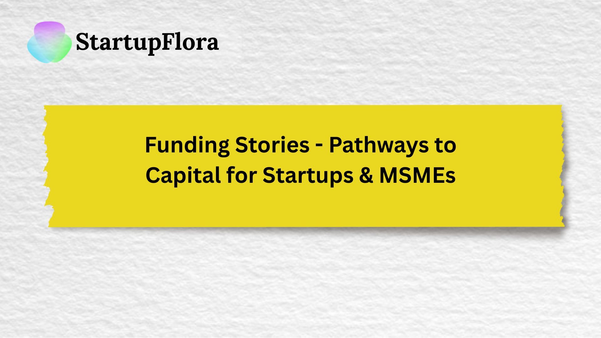 Funding Stories - Pathways to Capital for Startups & MSMEs