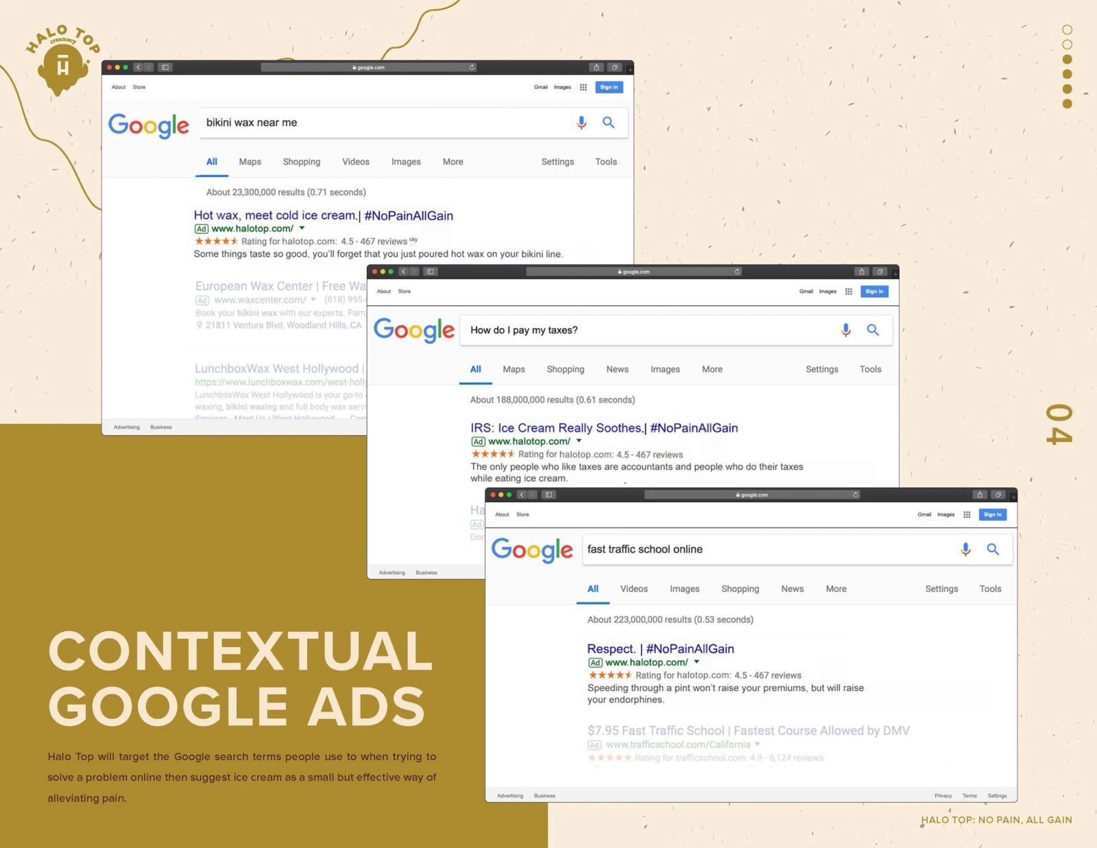 visual depicting adverts on desktop