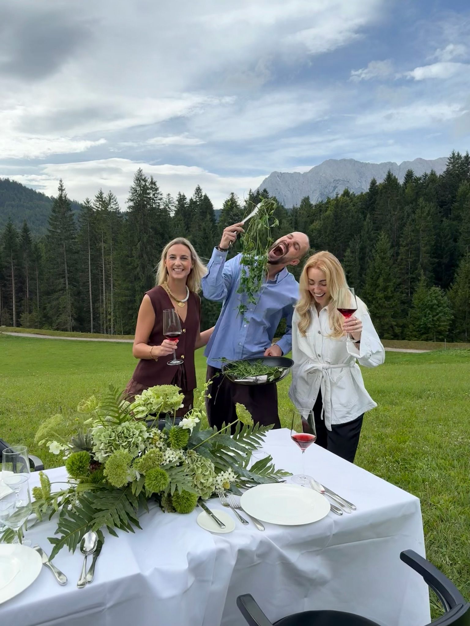 Cécile Moser, Fabian Messer and Janine Ammann video production at Das Kranzbach