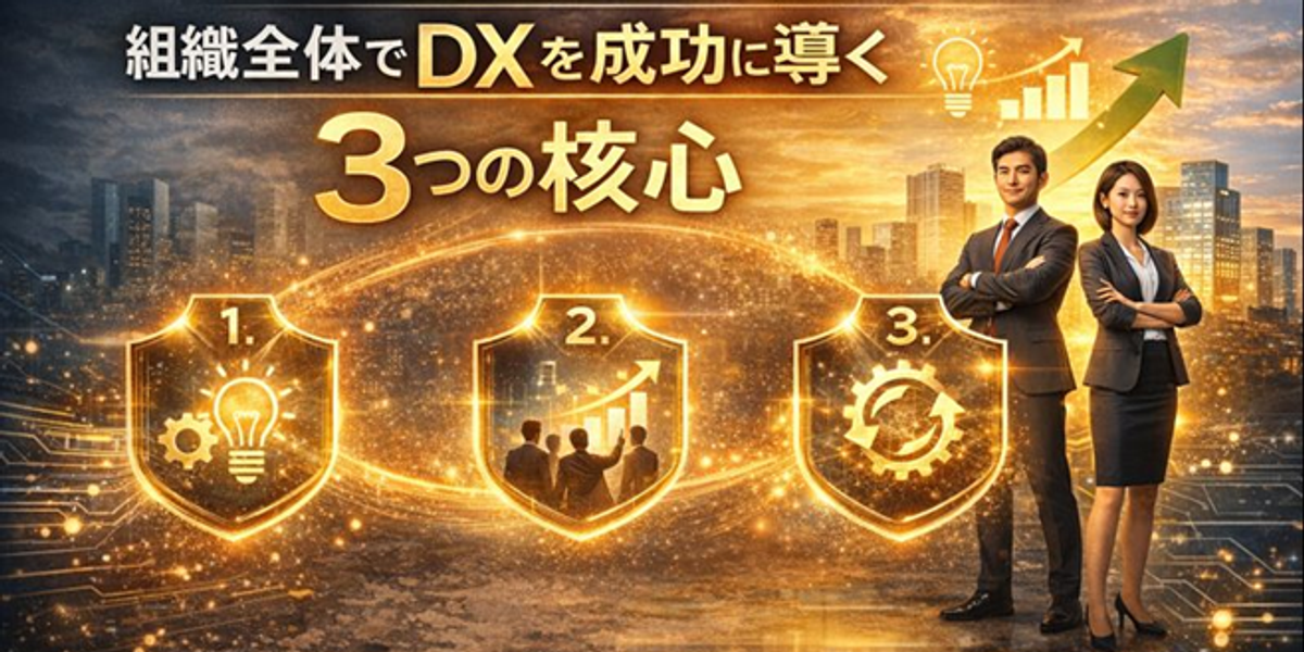 システムを入れるだけでは終わらない。組織全体でDXを成功に導く「3つの核心」