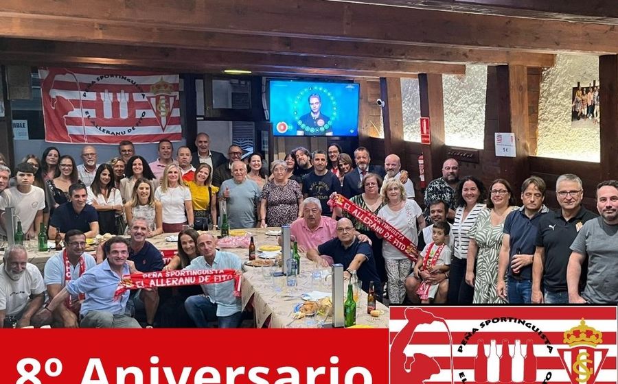 Peña Sportinguista Alleranu de Fito: ocho años de pasión rojiblanca