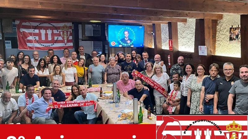 Peña Sportinguista Alleranu de Fito: ocho años de pasión rojiblanca