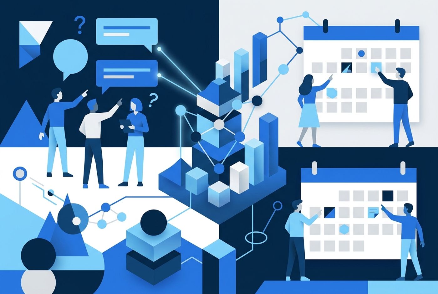 Illustration for the section: Build a score around real buyer questions