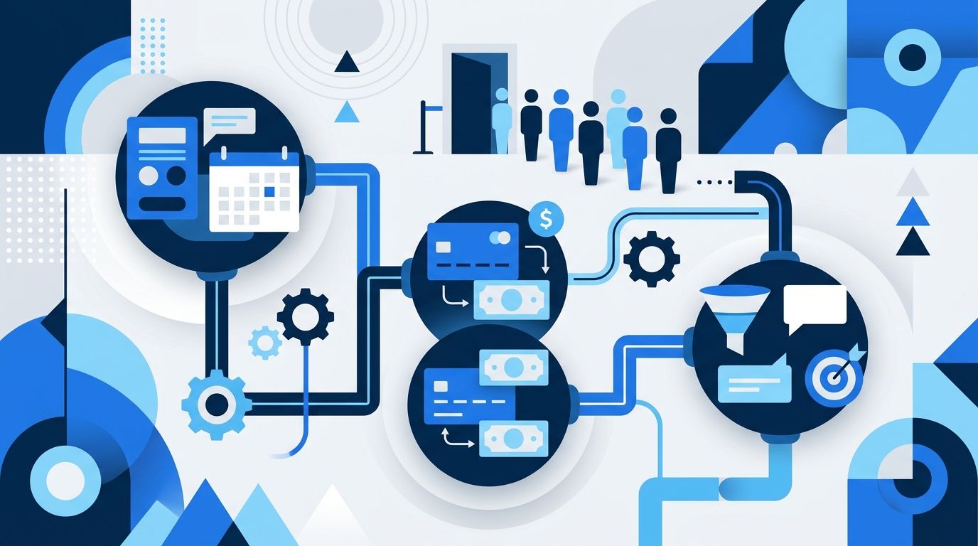 Illustration for the article: Map your booking, payment and marketing systems before adding agents