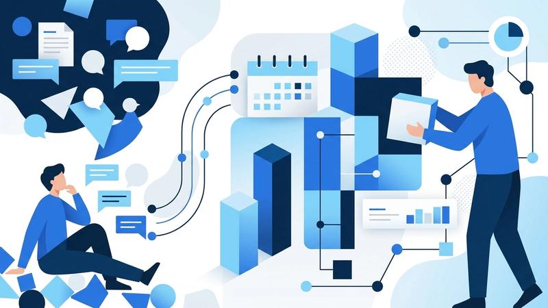 Illustration for the article: Use AI to organize customer feedback, not replace listening