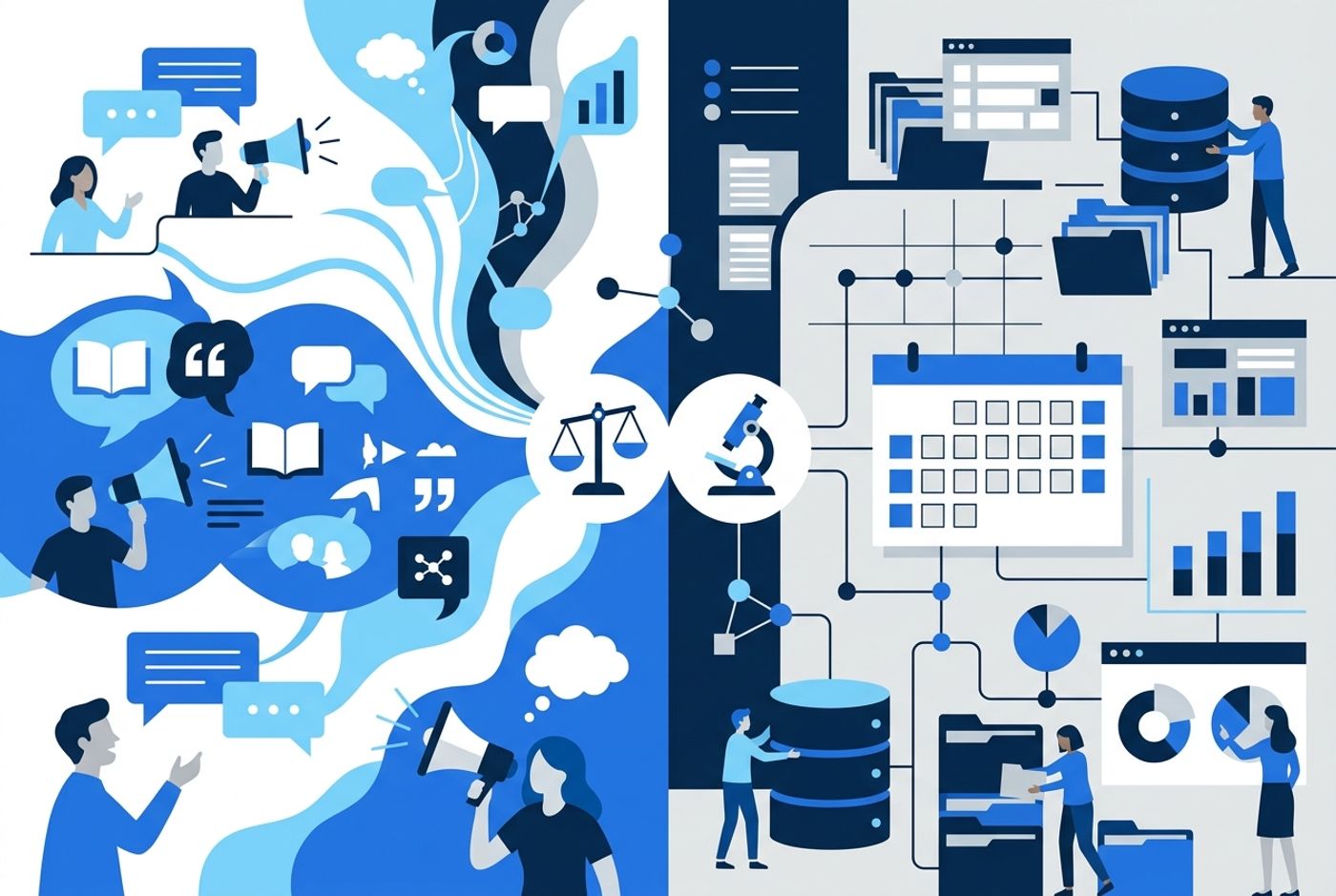 Illustration for the section: Compare what clients say with what your records show