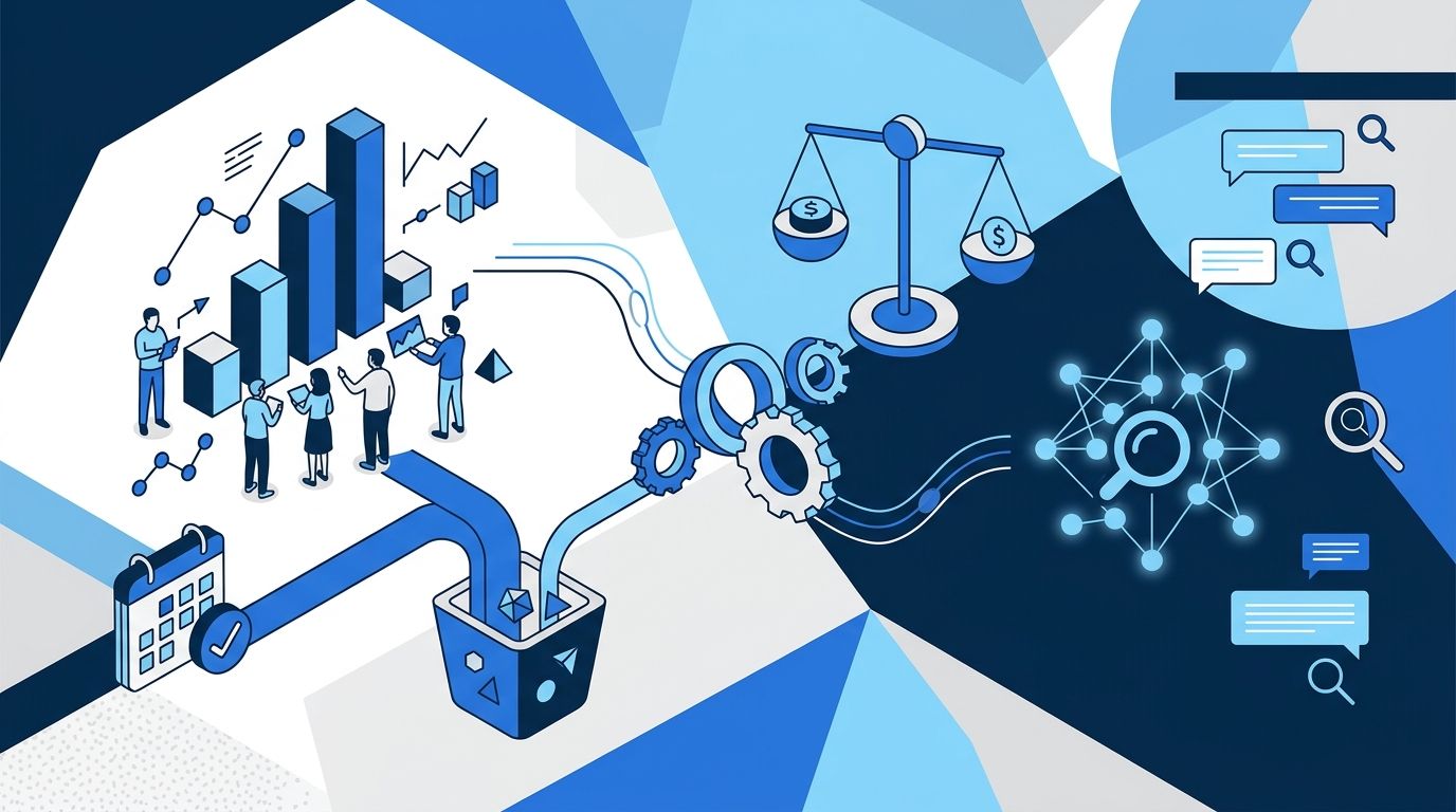 Illustration for the article: Measure booked-appointment CAC before shifting budget to AI search