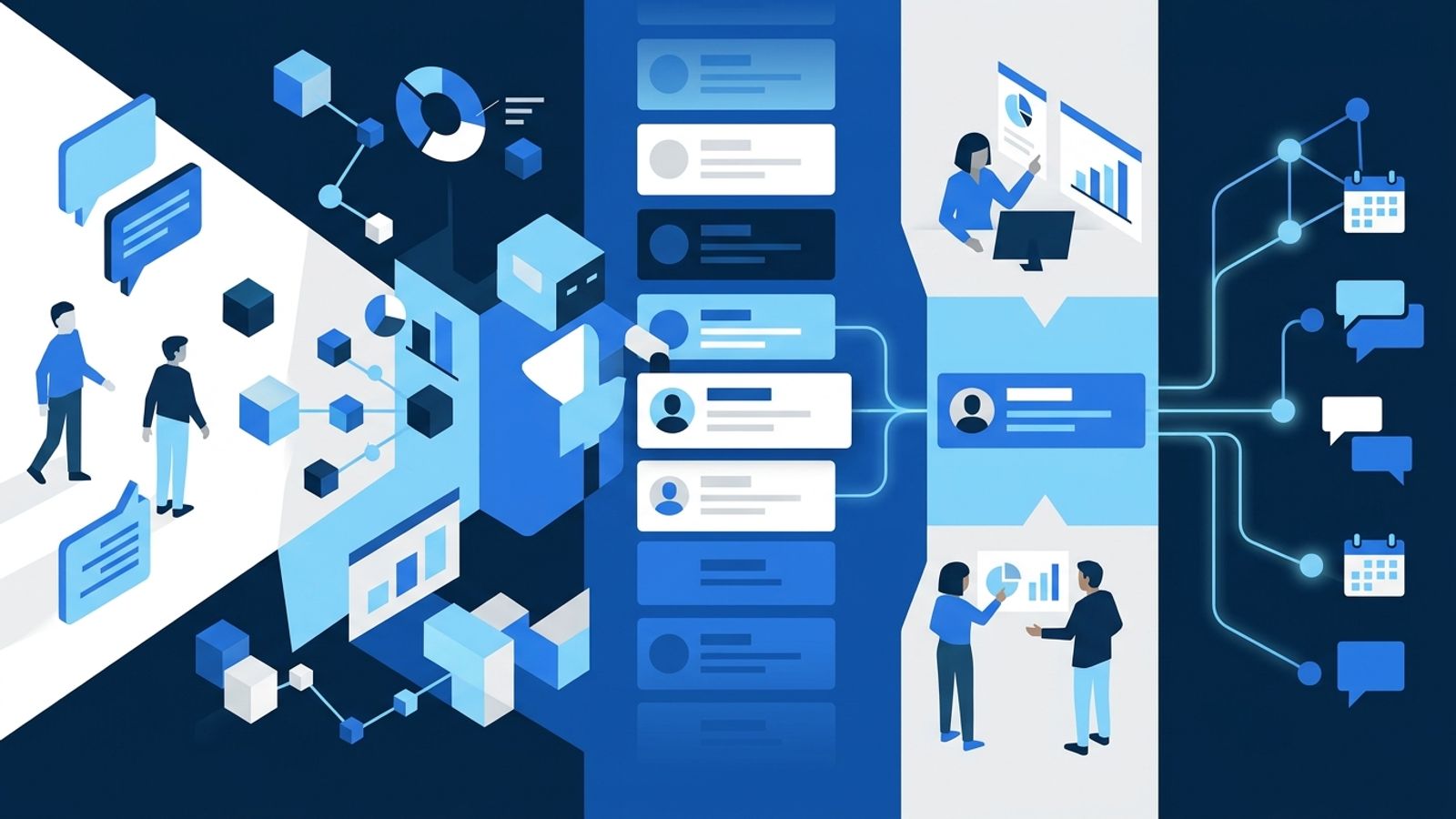 Illustration for the article: Google's Gemini agent: a human-reviewed queue for first-visit follow-up