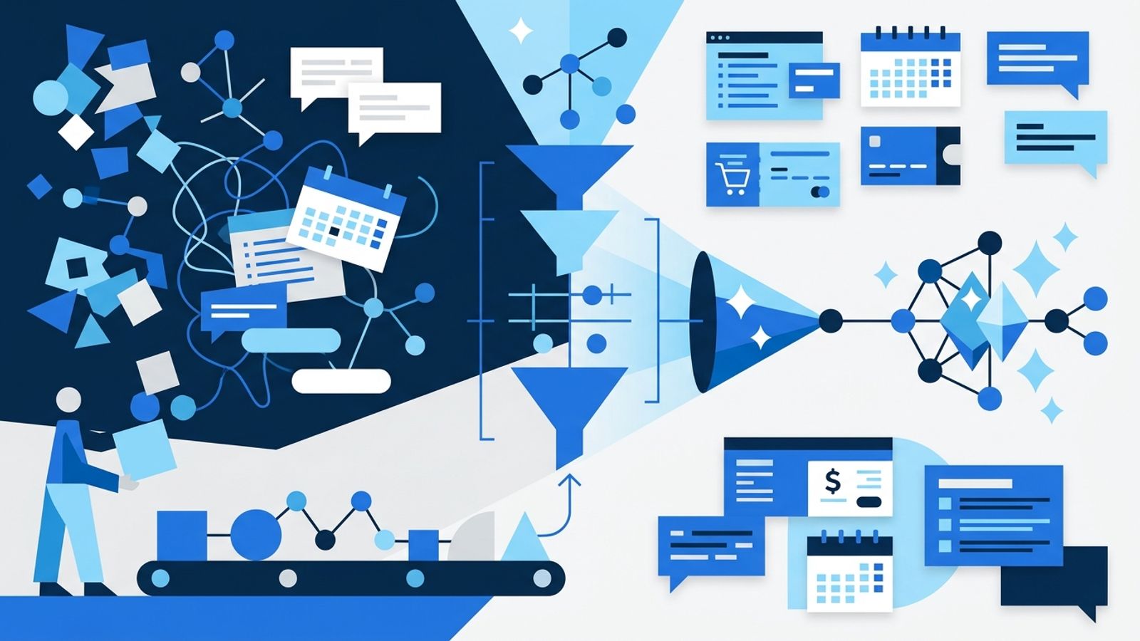 Illustration for the article: Clean your booking and POS records before connecting an AI agent
