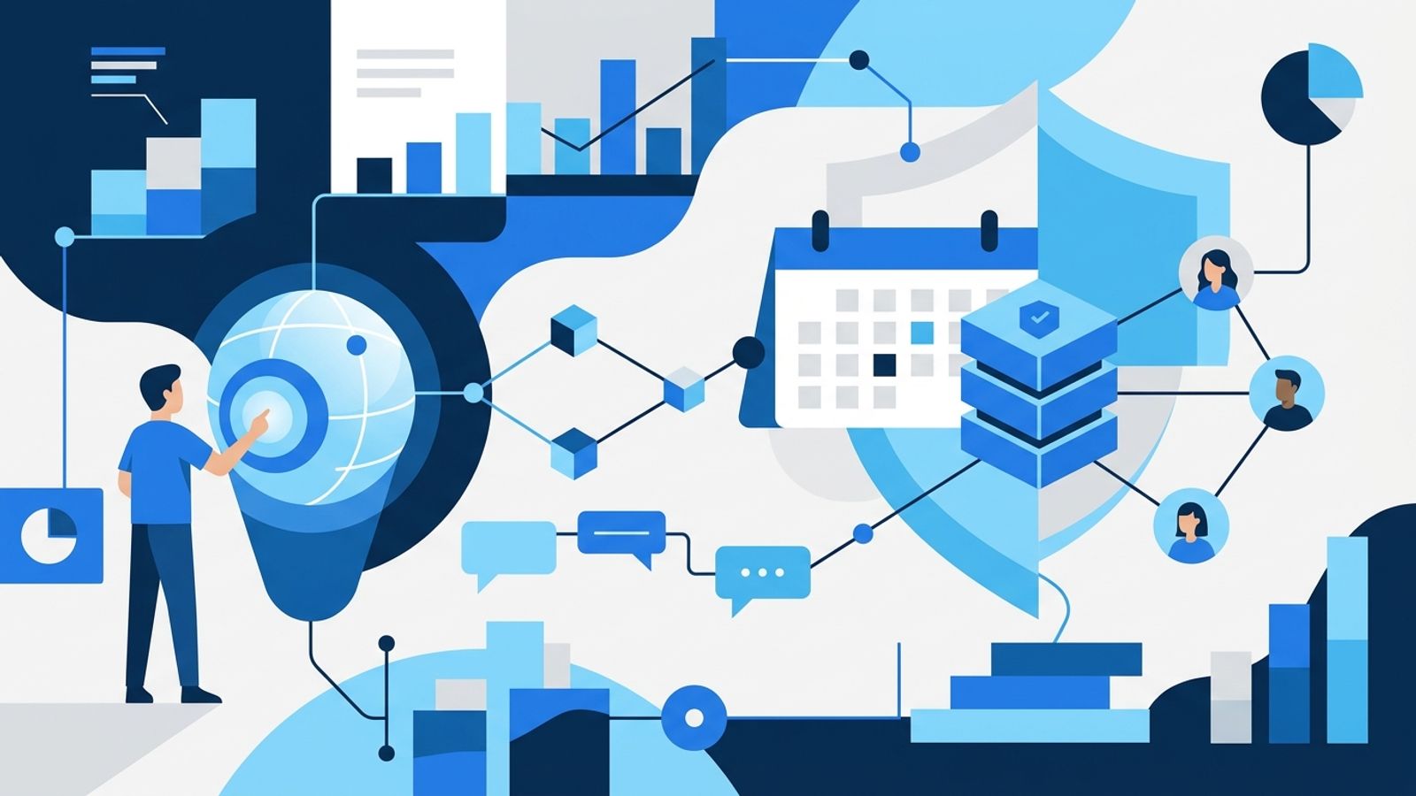 Illustration for the article: Salesforce on personal AI agents: safer repeat booking