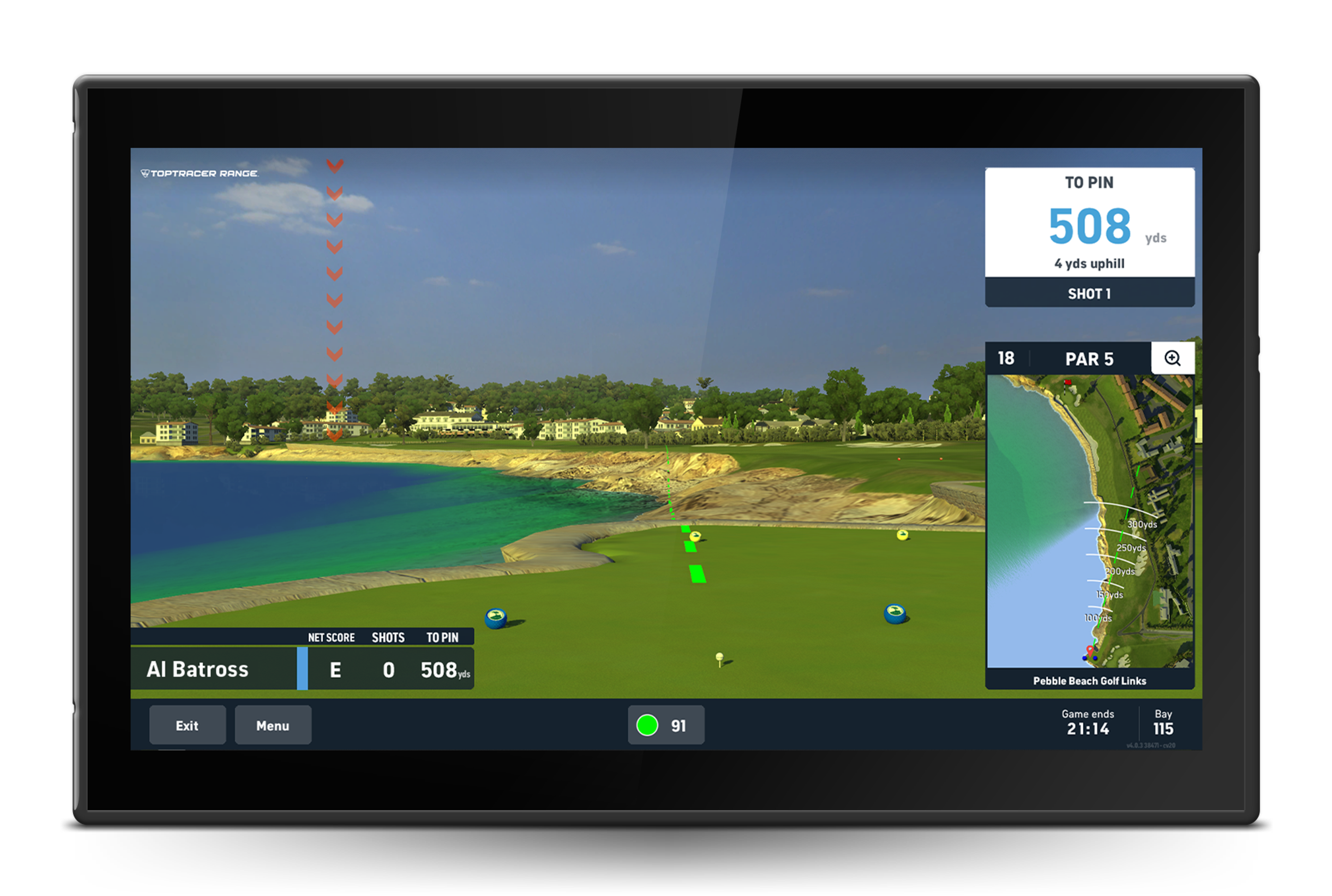 TopTracer virtuell golf – spela på Pebble Beach Golf Links