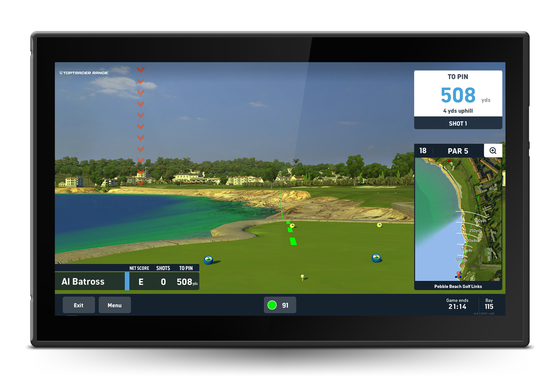 TopTracer virtuell golf – spela på Pebble Beach Golf Links