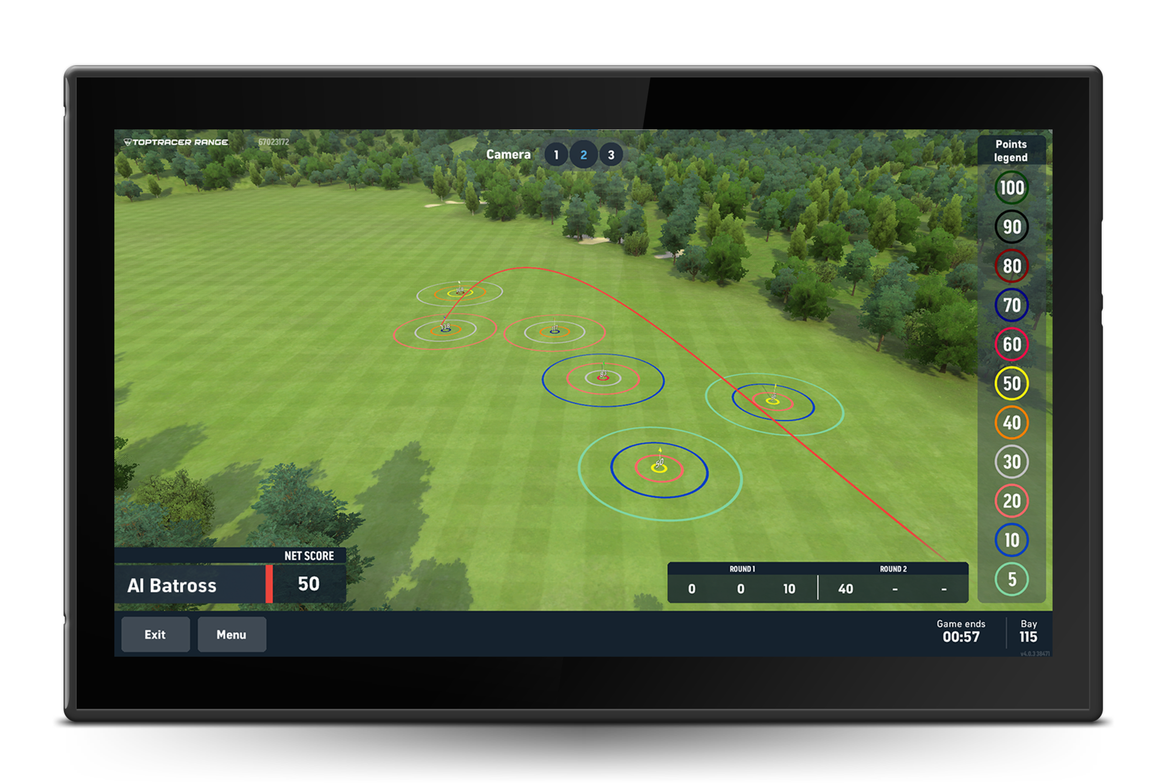 TopTracer Points Game. – målspel med poängzoner