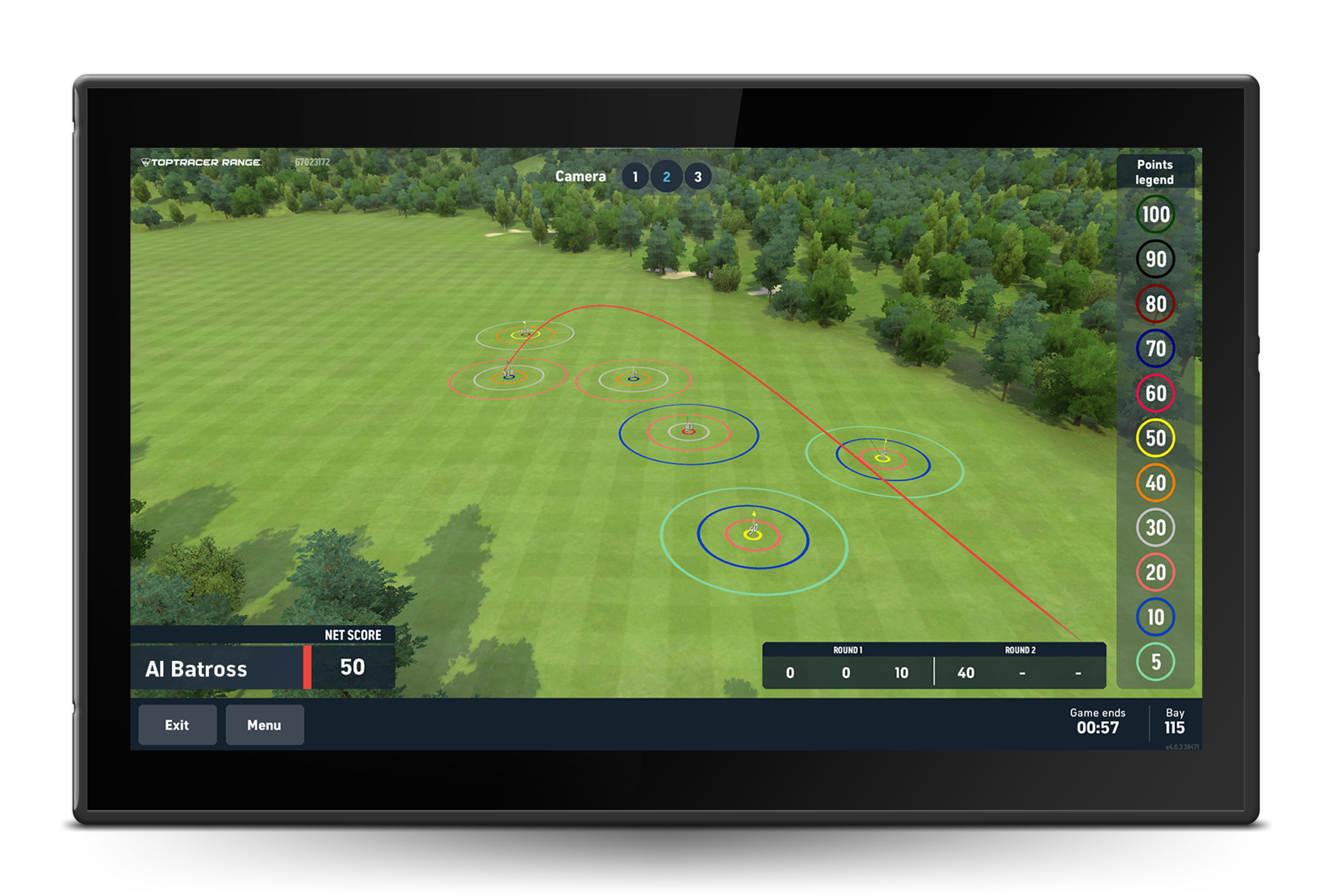 TopTracer Points Game. – målspel med poängzoner
