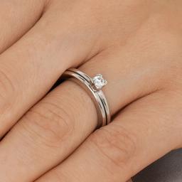 Love Bead Wedding Ring 0.19 ct