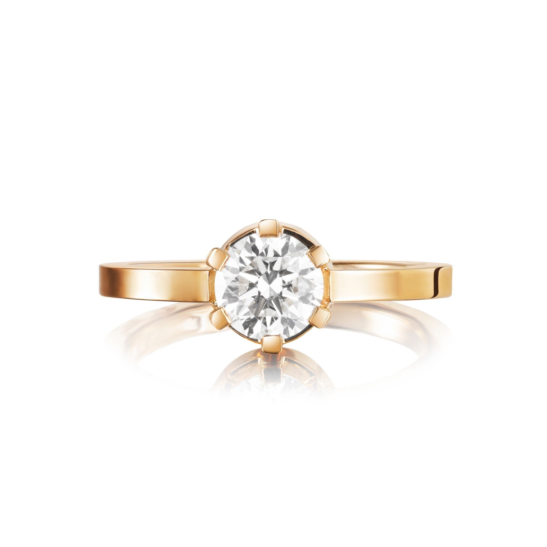 Läs mer om Efva Attling Crown Wedding Ring 1.0 ct 17.00 MM - GULD