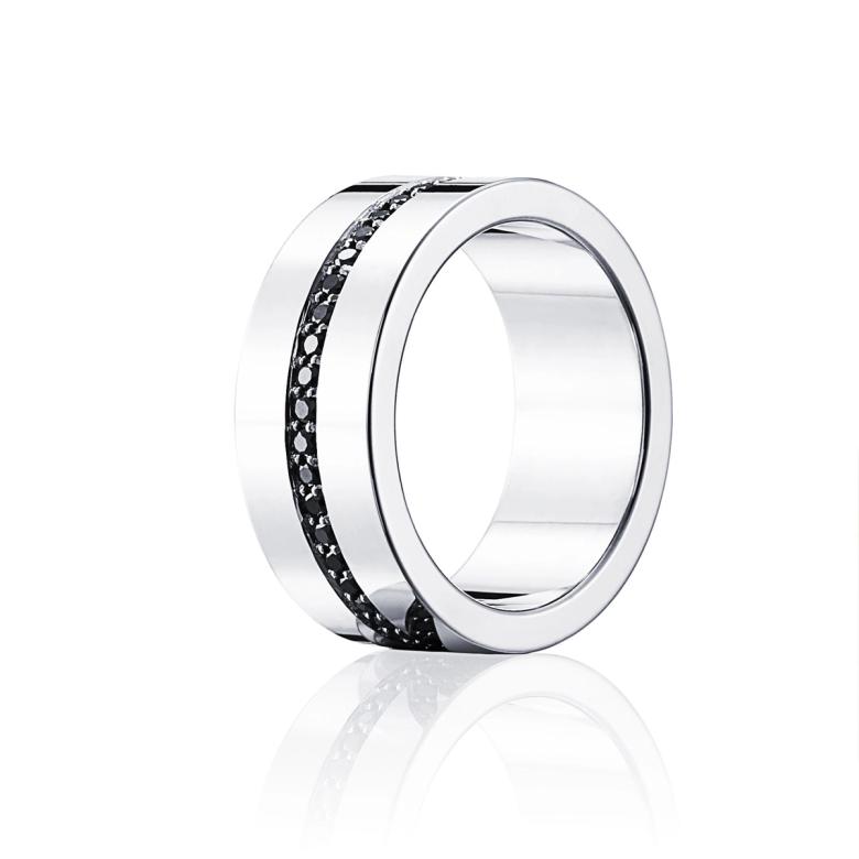 Wide & Black Stars Ring