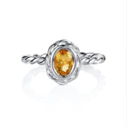Wrapped Colour Ring - Citrine