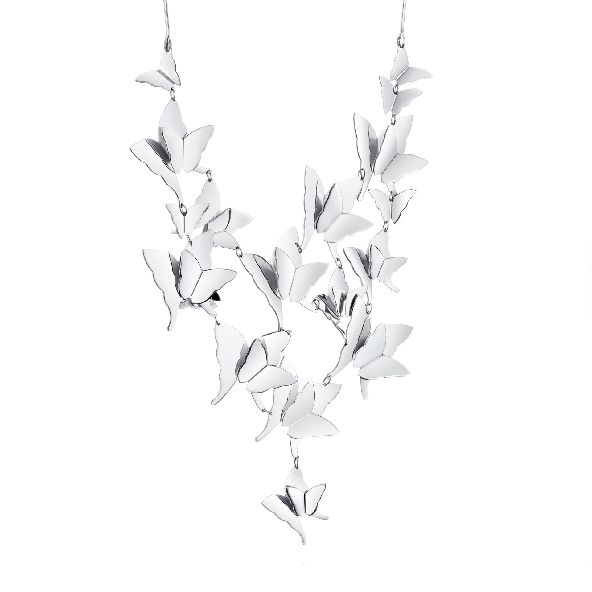 Läs mer om Efva Attling Miss Butterfly Heaven Collier 45 CM - SILVER