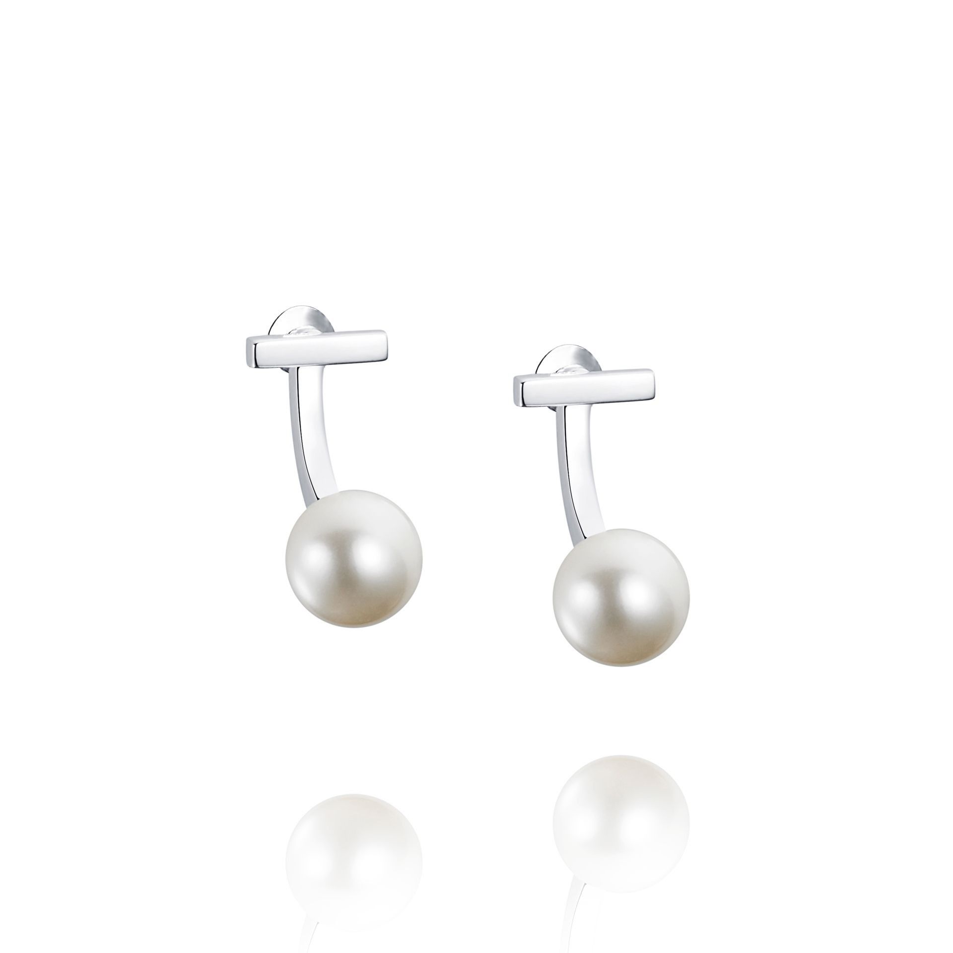 Läs mer om Efva Attling 60s Pearl Earrings ONE SIZE - SILVER