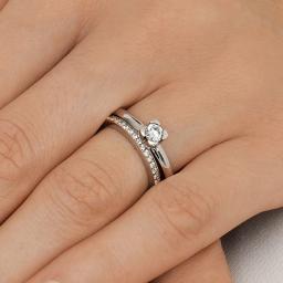 Love Bead Wedding Ring 0.30 ct