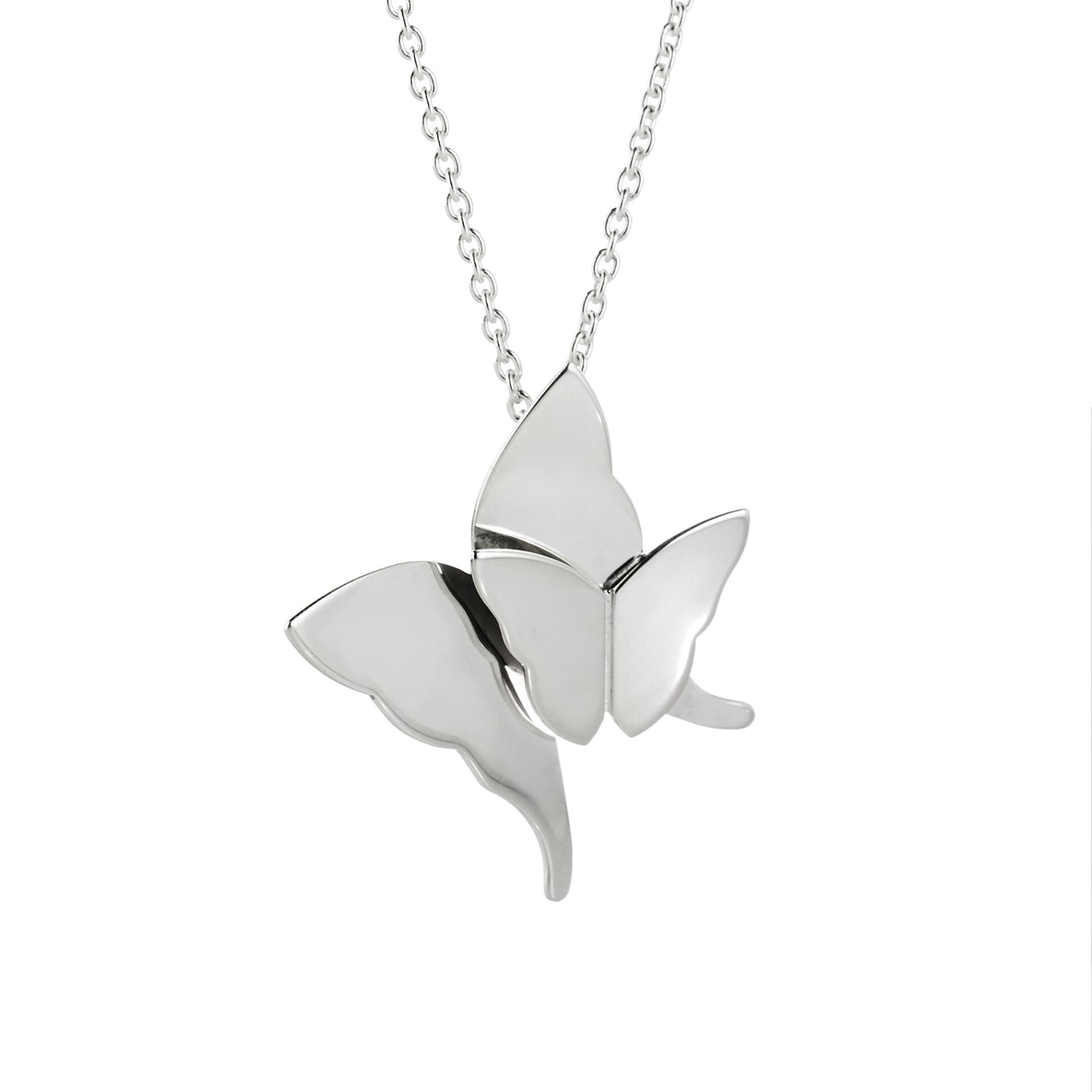 Läs mer om Efva Attling Miss Butterfly Pendant 42/45 CM - SILVER