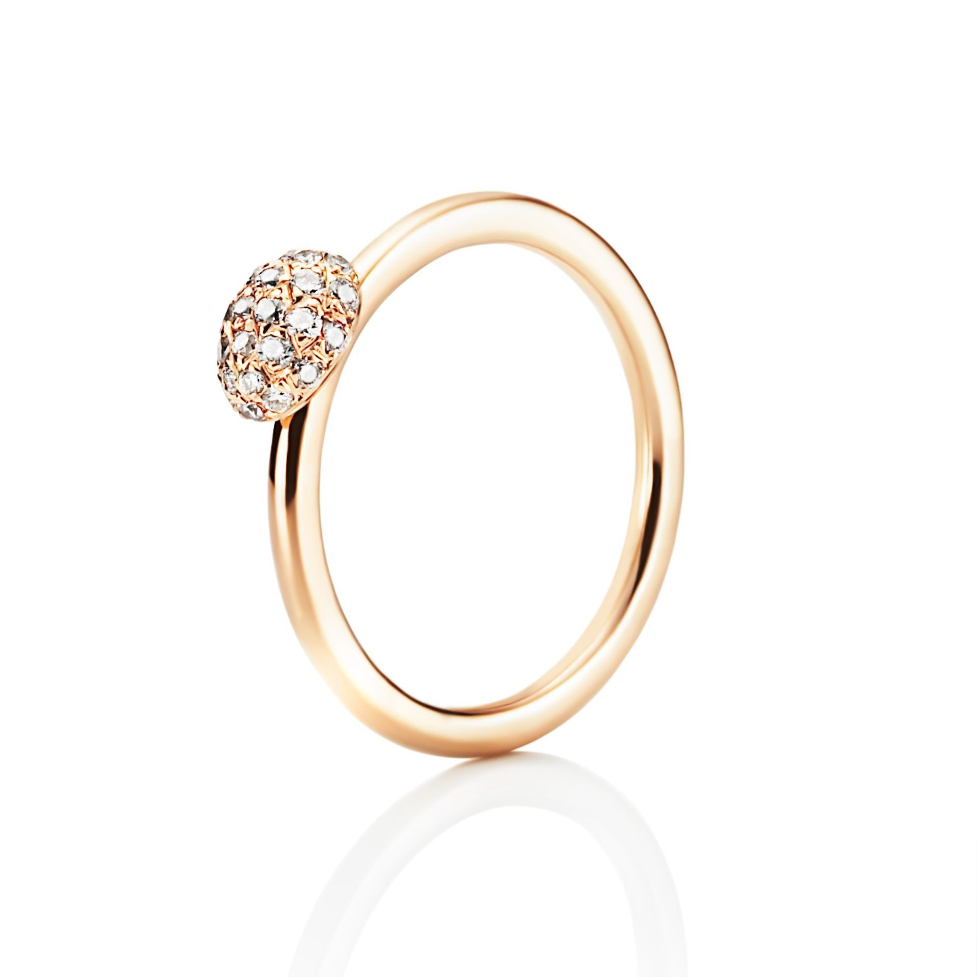 Läs mer om Efva Attling Love Bead Ring - Diamonds 18.00 MM - GULD