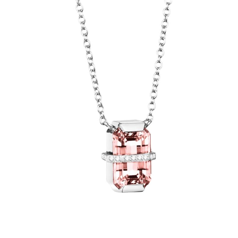 Little Bend Over Necklace - Morganite