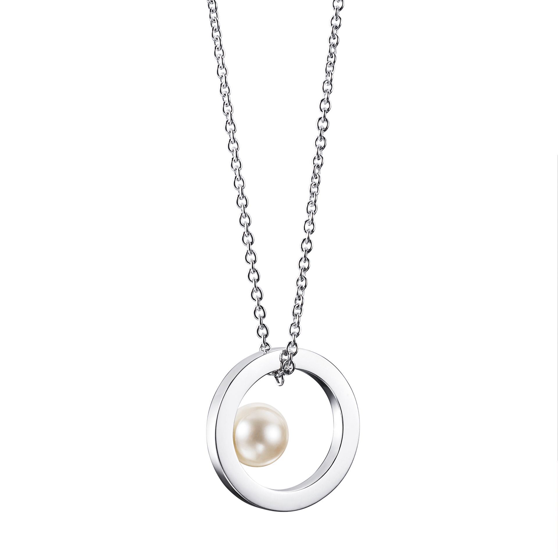Efva Attling 60's Pearl Long Necklace 80 CM SILVER