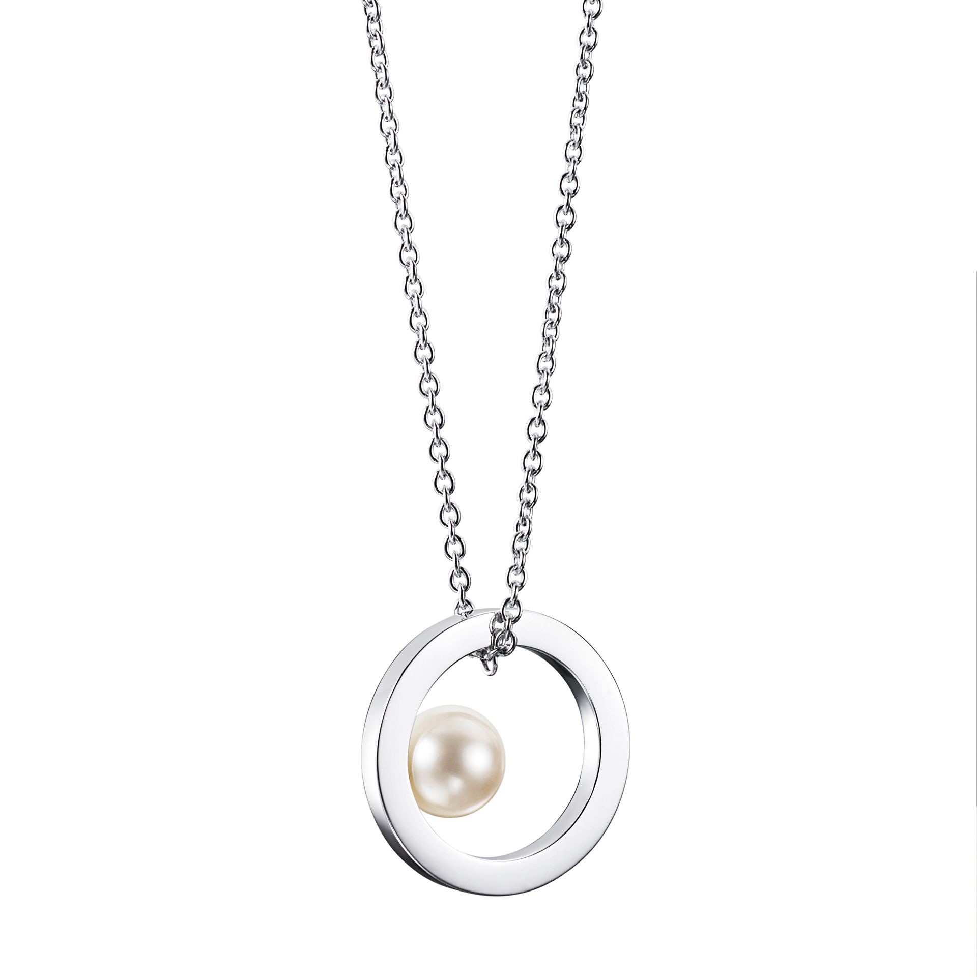 Efva Attling 60's Pearl Long Necklace 80 CM - SILVER