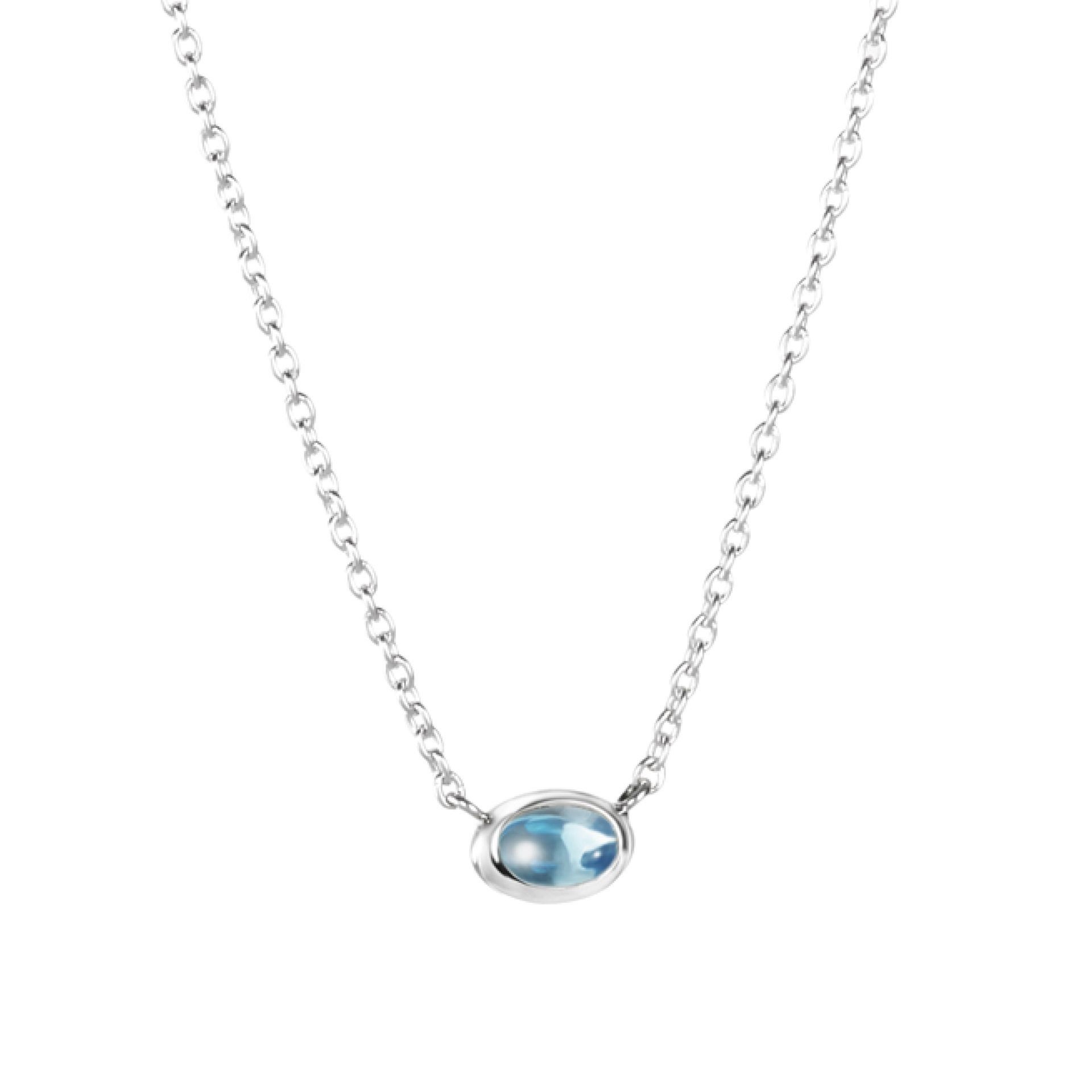 Läs mer om Efva Attling Love Bead Necklace - Topaz 42/45 CM - SILVER