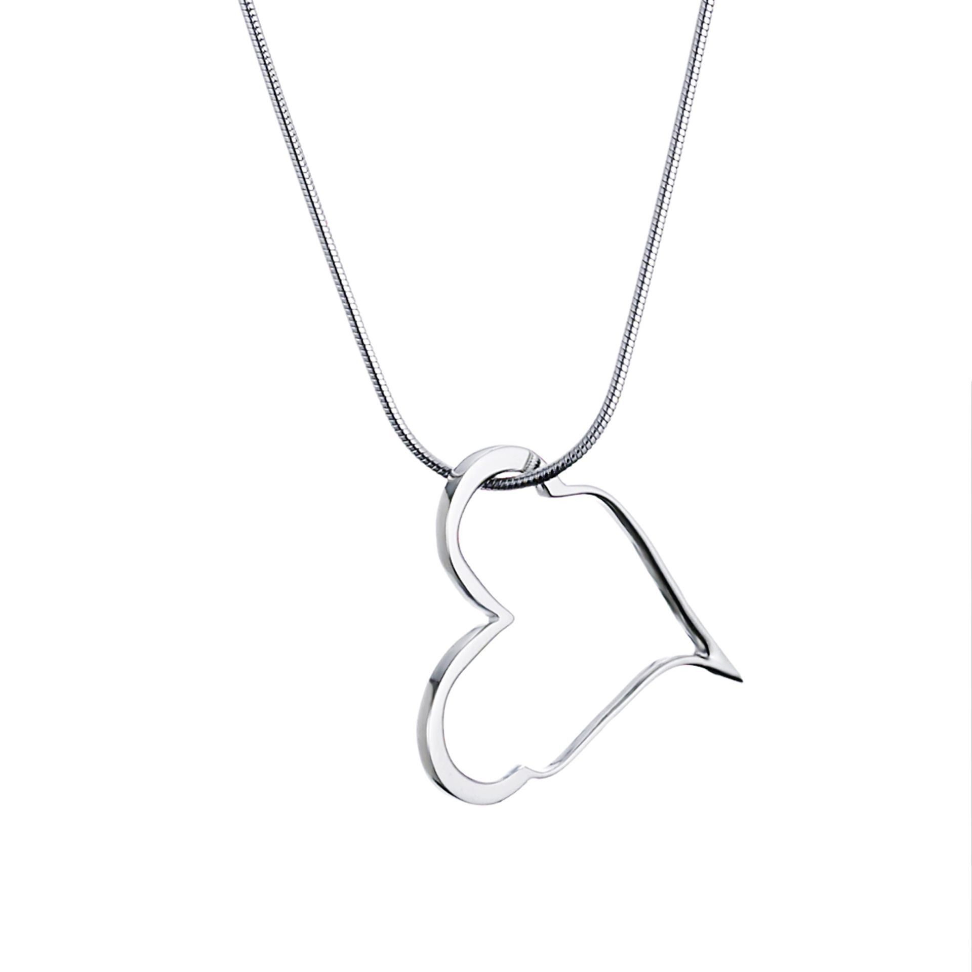 Läs mer om Efva Attling Crazy Heart Pendant 50 CM - SILVER